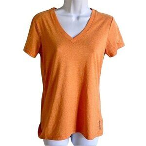 Reebok Orange Playdry Short Sleeve Athletic Top Small